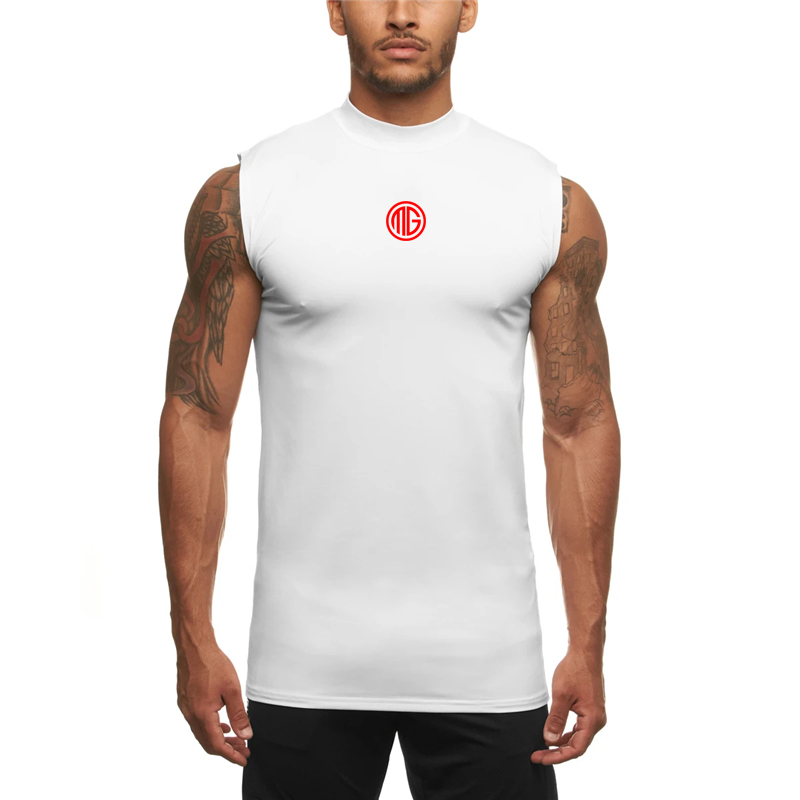 Sleeveless Undershirt - Camisetas de compressão masculinas para o