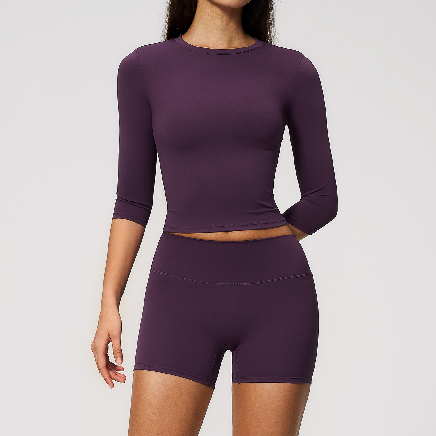 Compression Shorts Athletes - Conjunto de Yoga Feminino 2 Peças: