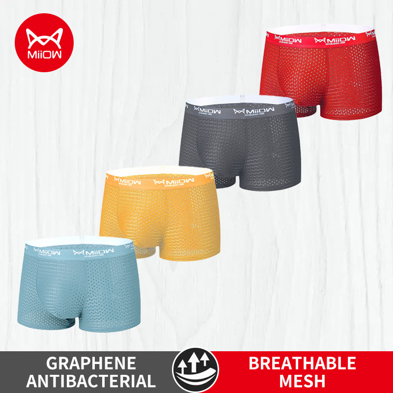 MiiOW-Roupa Interior Antibacte - Boxer Shorts Modal avaliação e preço