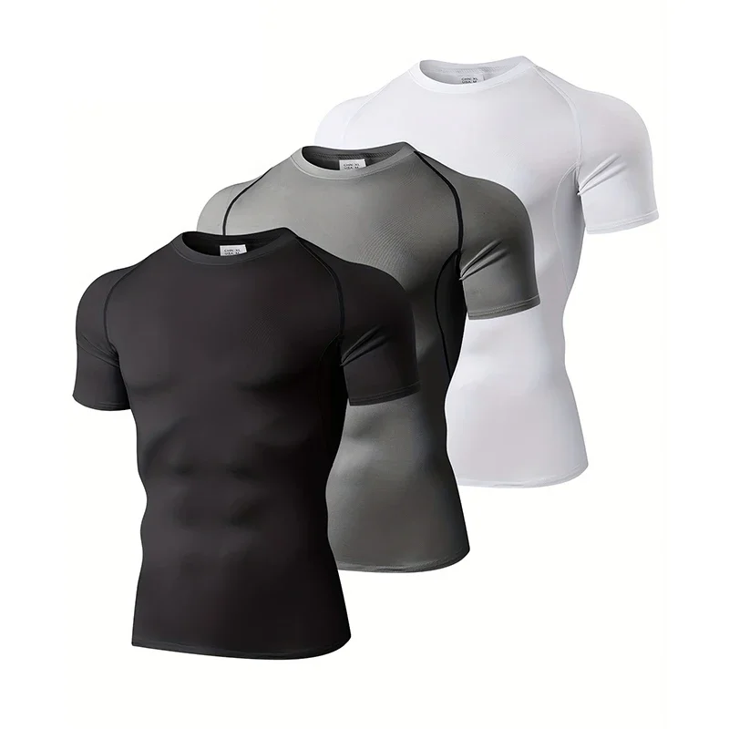 1/3 pacote roupas de compressã - T Shirt Tight Fit avaliação e preço