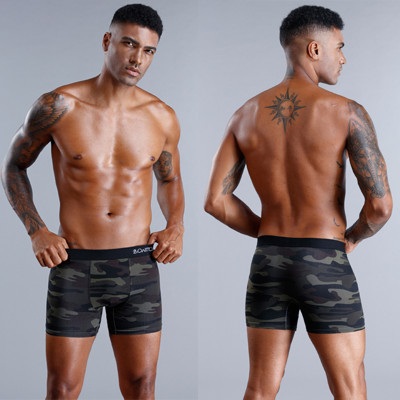 3 pçs camuflagem cuecas mascul - Boxer Brief Pack Cotton avaliação e preço
